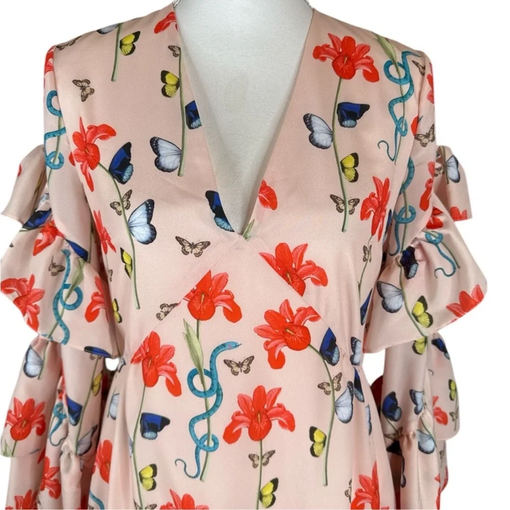 BORGO DE NOR Luna High-Low Midi Dress, Size 10. - Picture 6 of 12